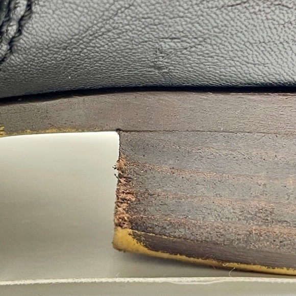 Lucky Brand Basel Black Leather Zip Side Ankle Boots Size 8M - Picture 12 of 15